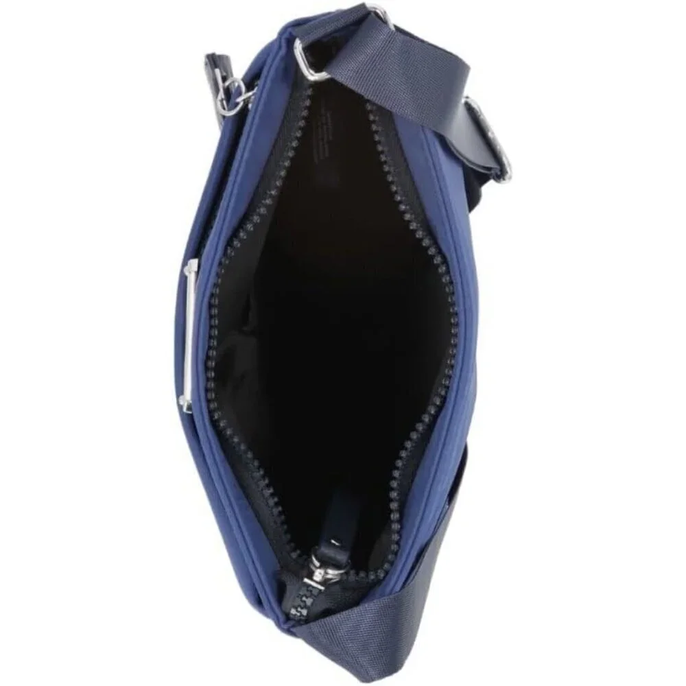 Women's Indigo  Nylon Crossbody Bag Purse with Adjustable Shoulder Strap